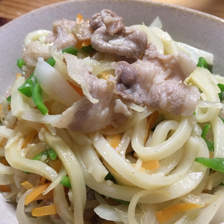 白だしde焼きうどん